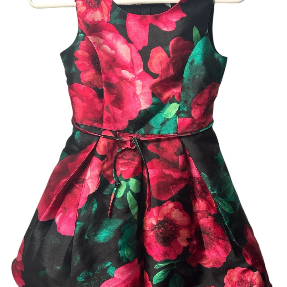Speechless Formal Red‎ and Green Floral Dress